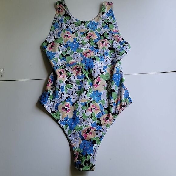 Ganni Multicolor Floral Onepiece Swimsuit - Picture 10 of 15